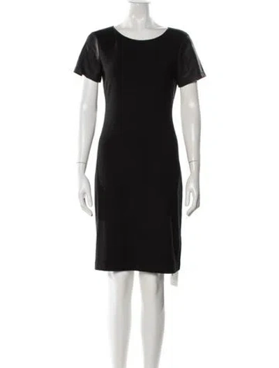 Pre-owned Theory Crew Neck Knee-length Dress In Black