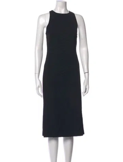 Pre-owned Theory Crew Neck Knee-length Dress In Black