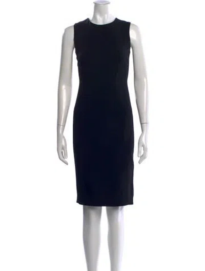 Pre-owned Theory Crew Neck Knee-length Dress In Black