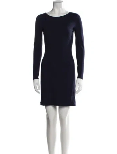 Pre-owned Theory Crew Neck Knee-length Dress In Black
