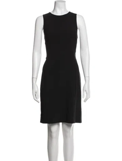 Pre-owned Theory Crew Neck Knee-length Dress In Black
