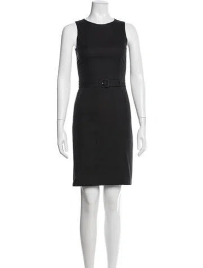 Pre-owned Theory Crew Neck Knee-length Dress In Black