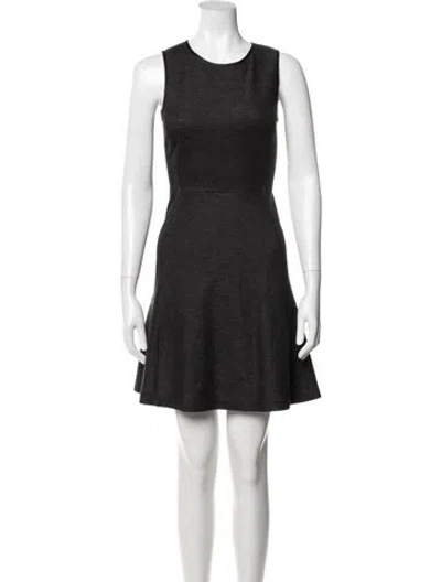 Pre-owned Theory Crew Neck Knee-length Dress In Black