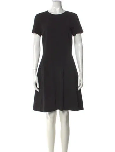 Pre-owned Theory Crew Neck Knee-length Dress In Black