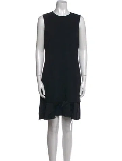 Pre-owned Theory Crew Neck Knee-length Dress In Blue
