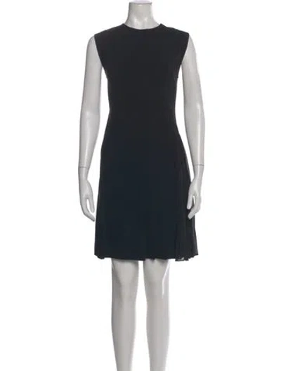 Pre-owned Theory Crew Neck Knee-length Dress In Blue