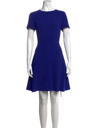Pre-owned Theory Crew Neck Knee-length Dress In Blue