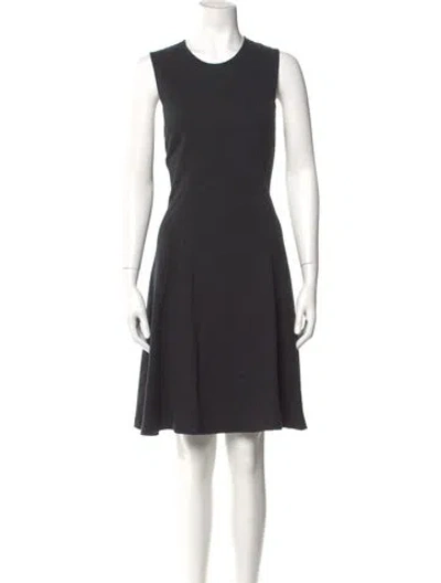 Pre-owned Theory Crew Neck Knee-length Dress In Gray