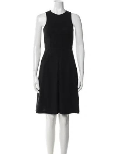 Pre-owned Theory Crew Neck Knee-length Dress In Gray