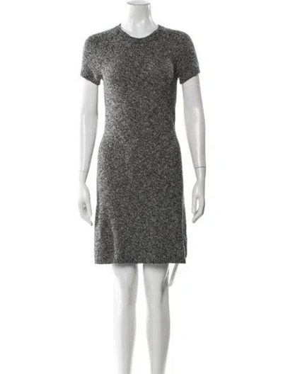 Pre-owned Theory Crew Neck Knee-length Dress In Gray