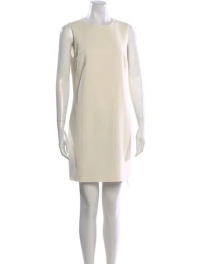 Pre-owned Theory Crew Neck Knee-length Dress In Neutral