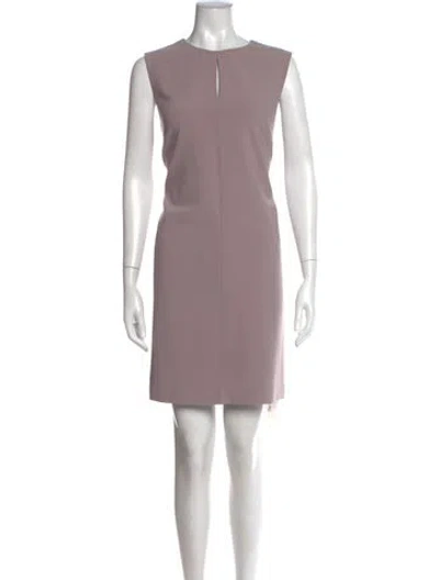 Pre-owned Theory Crew Neck Knee-length Dress In Purple
