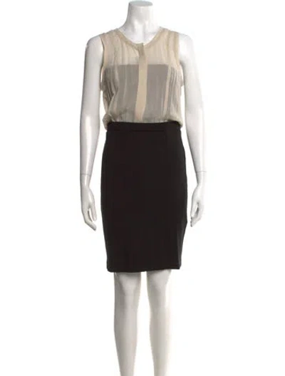 Pre-owned Theory Crew Neck Knee-length Dress W/ Tags In Black