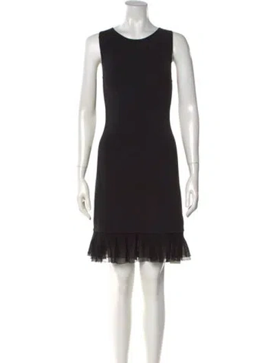 Pre-owned Theory Crew Neck Knee-length Dress W/ Tags In Black