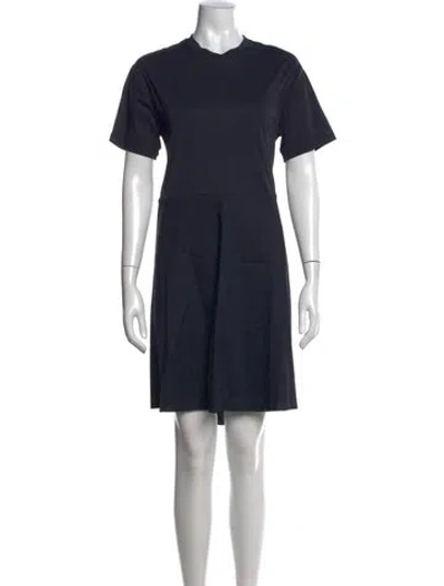 Pre-owned Theory Crew Neck Knee-length Dress W/ Tags In Blue