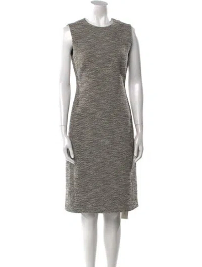 Pre-owned Theory Crew Neck Knee-length Dress In White