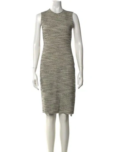 Pre-owned Theory Crew Neck Knee-length Dress In White