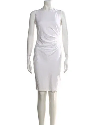 Pre-owned Theory Crew Neck Knee-length Dress In White