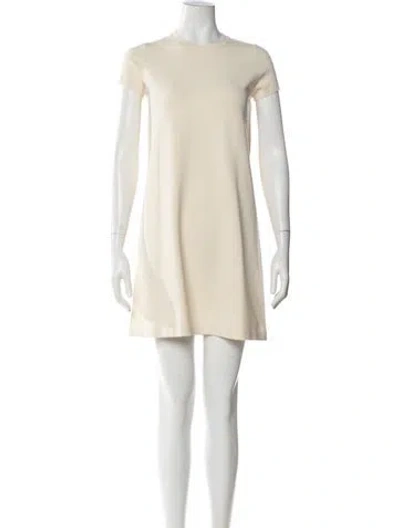 Pre-owned Theory Crew Neck Knee-length Dress In White