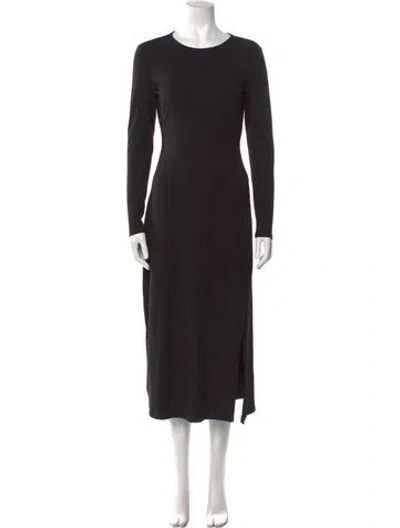 Pre-owned Theory Crew Neck Long Dress In Black