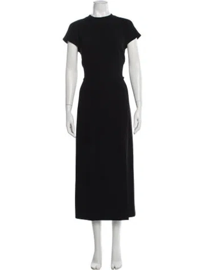Pre-owned Theory Crew Neck Long Dress In Black