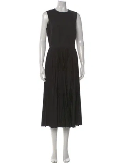 Pre-owned Theory Crew Neck Long Dress In Black