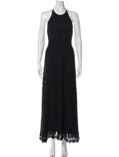 Pre-owned Theory Crew Neck Long Dress In Blue