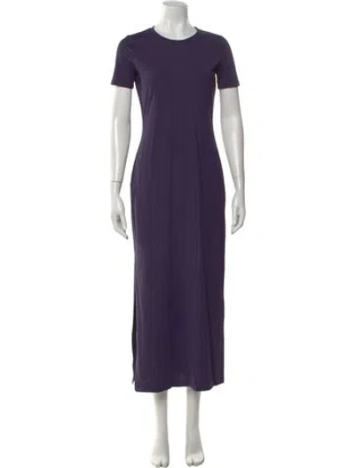 Pre-owned Theory Crew Neck Long Dress In Blue