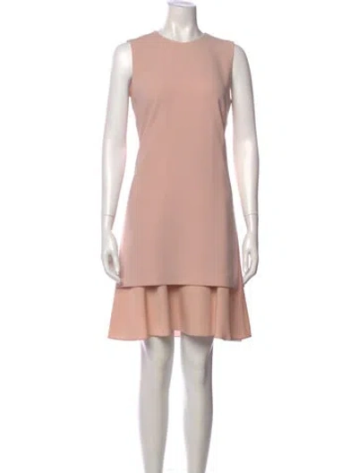 Pre-owned Theory Crew Neck Long Dress In Neutral