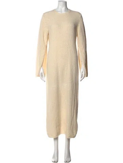 Pre-owned Theory Crew Neck Long Dress In Neutral