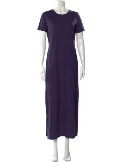 Pre-owned Theory Crew Neck Long Dress In Purple