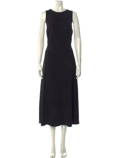 Pre-owned Theory Crew Neck Long Dress W/ Tags In Black
