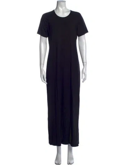 Pre-owned Theory Crew Neck Long Dress W/ Tags In Black