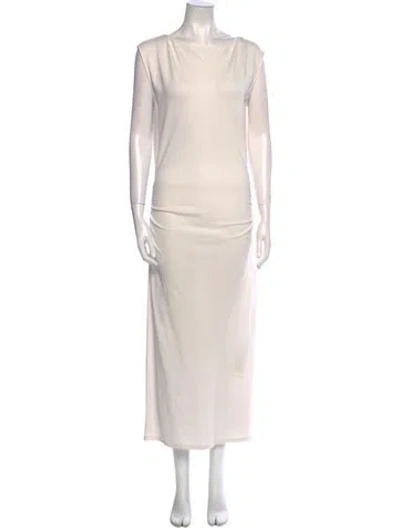 Pre-owned Theory Crew Neck Long Dress W/ Tags In Neutral