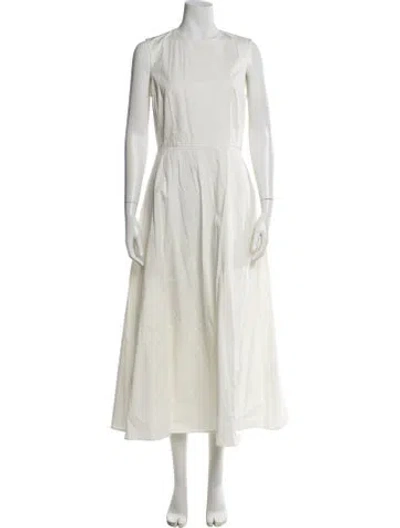 Pre-owned Theory Crew Neck Long Dress W/ Tags In Neutral