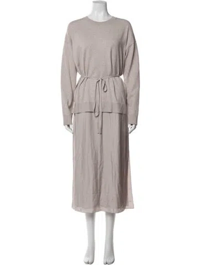 Pre-owned Theory Crew Neck Long Dress W/ Tags In Purple