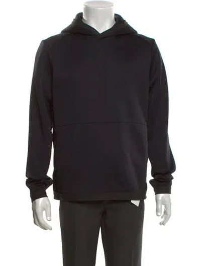 Pre-owned Theory Crew Neck Long Sleeve Hoodie In Black