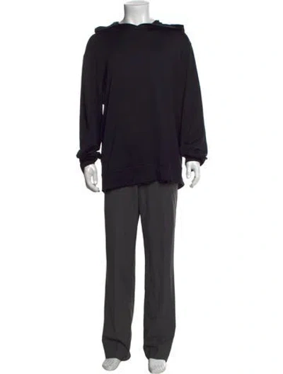 Pre-owned Theory Crew Neck Long Sleeve Hoodie In Black