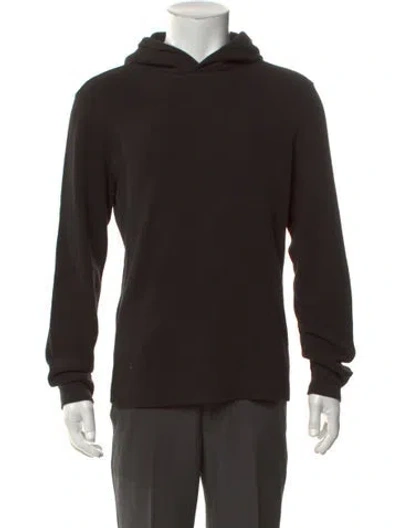 Pre-owned Theory Crew Neck Long Sleeve Hoodie In Black