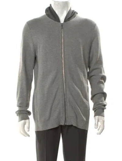 Pre-owned Theory Crew Neck Long Sleeve Hoodie In Gray