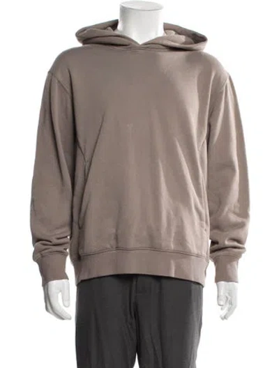 Pre-owned Theory Crew Neck Long Sleeve Hoodie In Neutrals