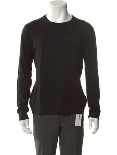 Pre-owned Theory Crew Neck Long Sleeve Pullover In Black