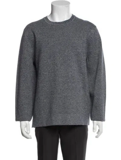 Pre-owned Theory Crew Neck Long Sleeve Pullover In Blue