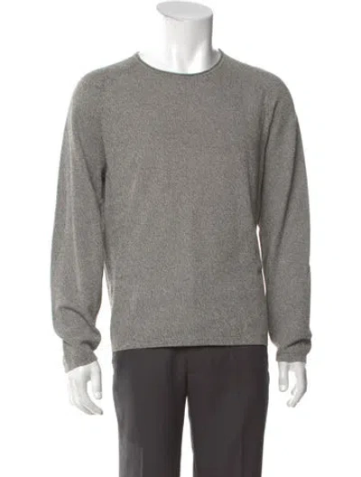 Pre-owned Theory Crew Neck Long Sleeve Pullover In Gray