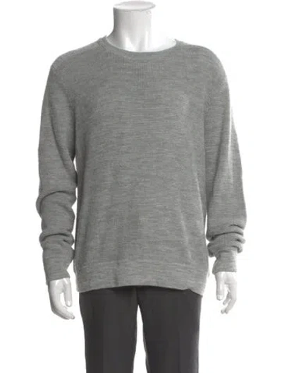Pre-owned Theory Crew Neck Long Sleeve Pullover In Gray