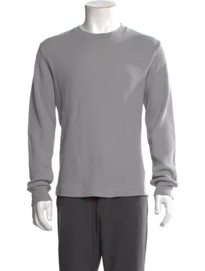 Pre-owned Theory Crew Neck Long Sleeve Pullover In Gray