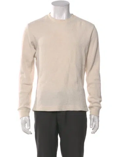 Pre-owned Theory Crew Neck Long Sleeve Pullover In Neutral