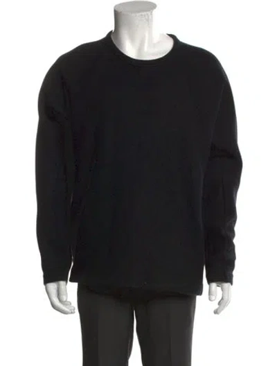Pre-owned Theory Crew Neck Long Sleeve Sweatshirt In Black
