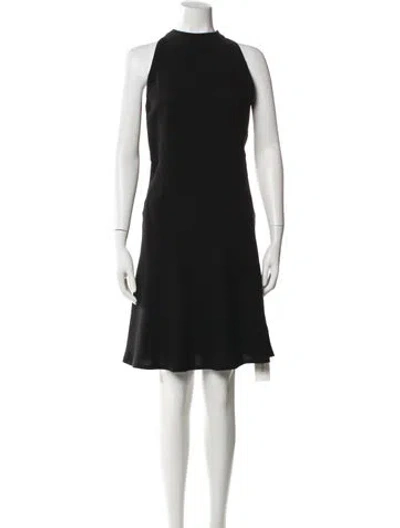 Pre-owned Theory Crew Neck Midi Length Dress In Black