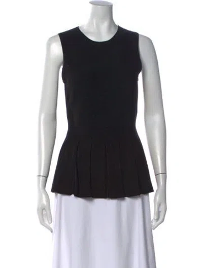 Pre-owned Theory Crew Neck Midi Length Dress In Black